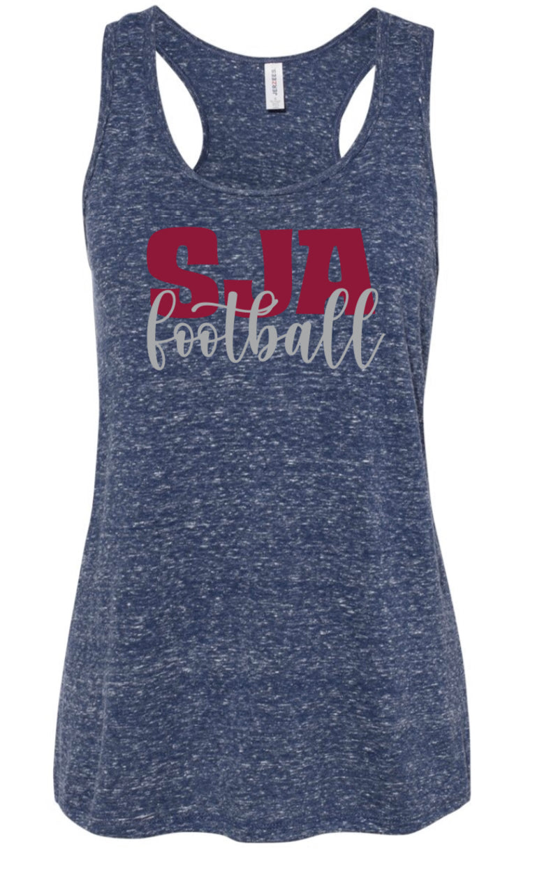 Snow Heather Navy Tank SJA Football