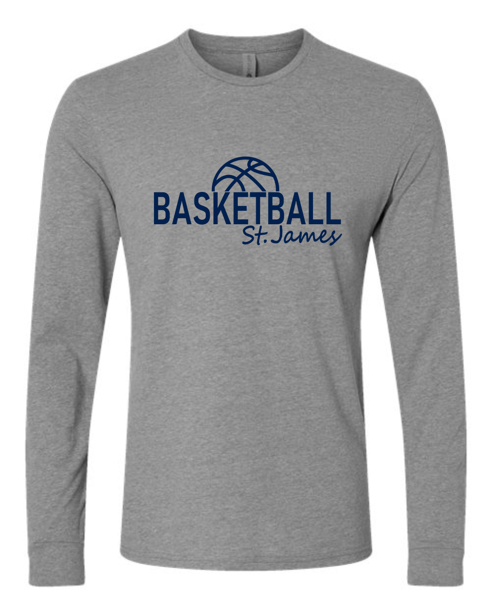 SJA Thunder Basketball Long Sleeve Gray/Navy