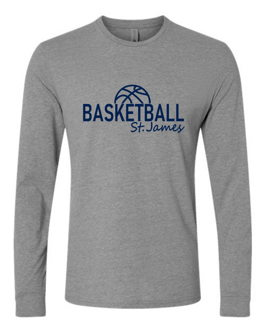 SJA Thunder Basketball Long Sleeve Gray/Navy