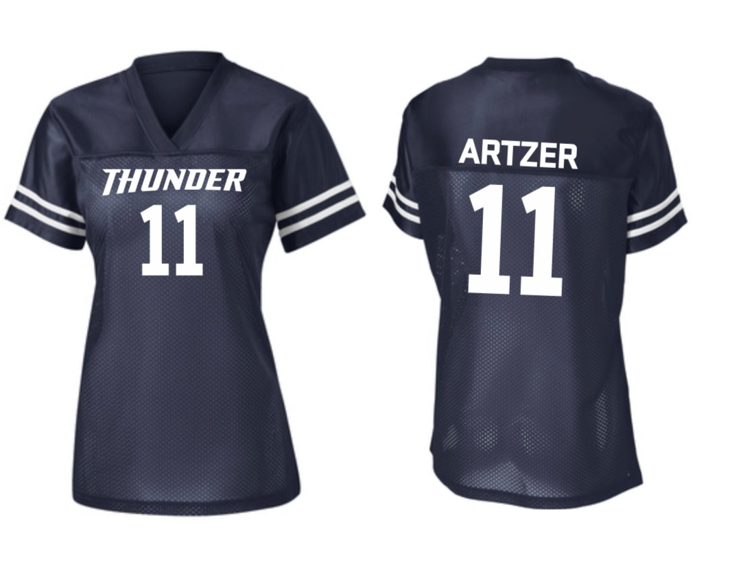 Thunder Mom Navy Football Jersey